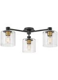 Axel 3L large semi-flush mount - 4514BK