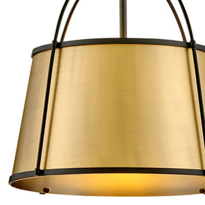 Clarke 1L medium pendant -4894BK-LDB