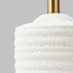 WAVELAND 1L table lamp, Porous White finish - CT1201PRW1