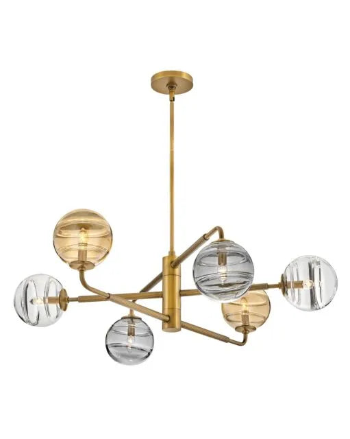 Oberon 6L chandelier - FR30506HBR