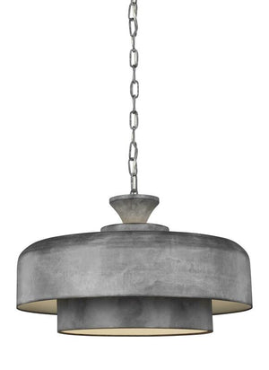 Haymarket 1L Pendant, Weathered Galvanized finish - EP1001WGV